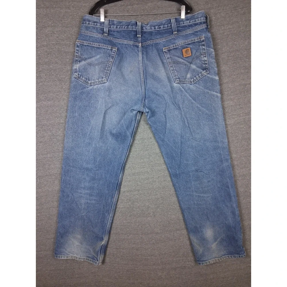 Carhartt Mens‎ Jeans 40x30 Blue B460 DVB Denim Relaxed Fit Workwear Classic